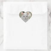 De echte  kattenprinses hart sticker (Tas)