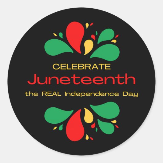 De ECHTE Onafhankelijkheidsdag Ronde Sticker (Voorkant)