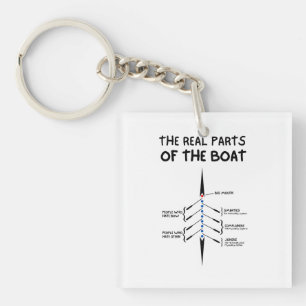 De echte onderdelen van de boot sleutelhanger
