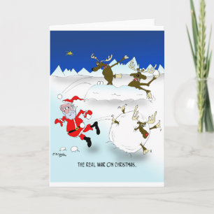 De echte oorlog met Kerstmis Feestdagen Kaart