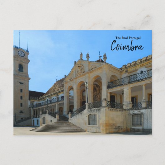 De echte Portugal-Coimbra Briefkaart (Voorkant)