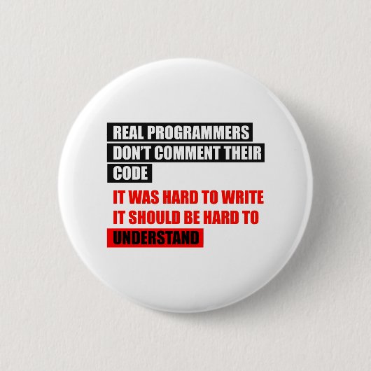 DE ECHTE PROGRAMMA'S OPMERKEN HUN CODE NIET RONDE BUTTON 5,7 CM (Voorkant)