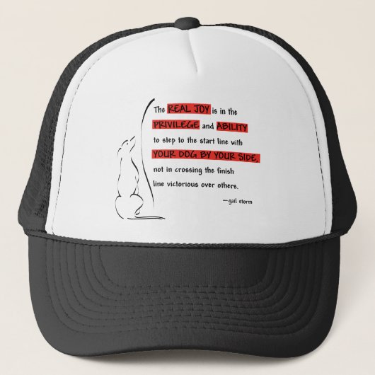 De echte vreugde van behendigheid trucker pet (Voorkant)