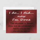 De echtscheiding is definitief briefkaart (Voorkant / Achterkant)