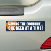 De economie redden...bumpersticker bumpersticker (Op auto)