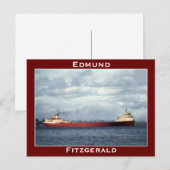 De Edmund Fitzgerald op de St. Clair Briefkaart (Voorkant / Achterkant)