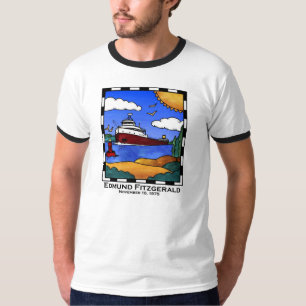 De Edmund Fitzgerald op de St. Clair T-shirt