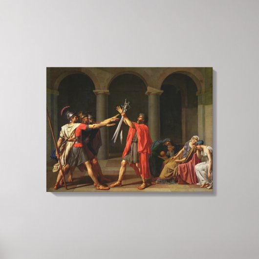 De eed van Horatii, 1784 Canvas Afdruk (Voorkant)