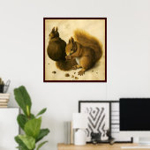 DE Eekhoorn MET NOTEN Poster (Thuiskantoor)