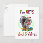 De Eekhoorn van Kerstmis Feestdagenkaart (Voorkant / Achterkant)