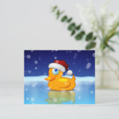 De Eend van de kerstman Feestdagenkaart (Staand voorkant)