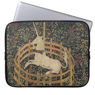 De eenhoorn in gevangenschap, middeleeuws tapijt laptop sleeve