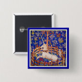 "De Eenhoorn in gevangenschap" Vierkante Button 5,1 Cm (Voorkant /achterkant)