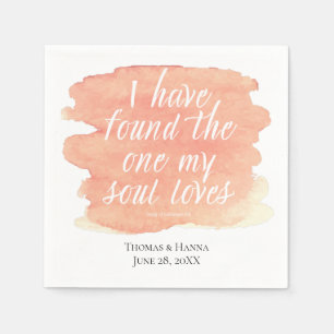 De eenhoorn van mijn hart vindt de bijbelse wedden servet