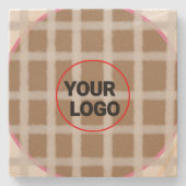 De eenvoudige douaneQR code voegt u toe noemt Klas Stenen Onderzetter (Voorkant)