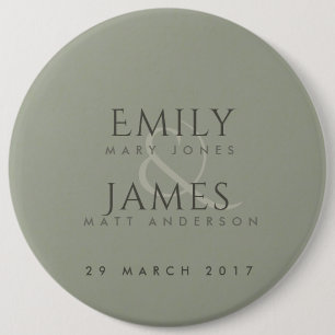 DE EENVOUDIGE ELEGANTE GRIJZE SLECHTS TEKST VAN RONDE BUTTON 6,0 CM