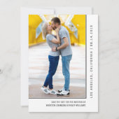 De eenvoudige Foto van de Lijn bewaart de Datum | Save The Date (Voorkant)