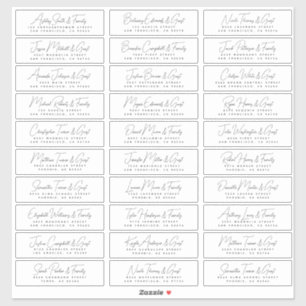 De Eenvoudige Moderne Namen van de Gast van het hu Sticker