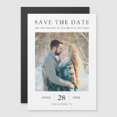 De eenvoudige Moderne Sparen de Kaart van de Datum (Voorkant / Achterkant)