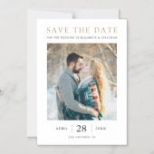 De eenvoudige Moderne Sparen de Kaart van de Datum (Voorkant)