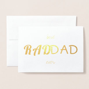 De eenvoudige moderne vader RAD DAD Real Gold Fo Folie Kaarten