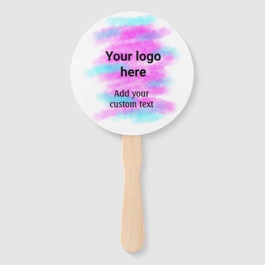 De eenvoudige rode pi waterverf voegt uw logo doua handwaaier (Voorkant)