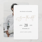 De eenvoudige Volledige Foto sparen de Datum nodig Save The Date (Voorkant / Achterkant)