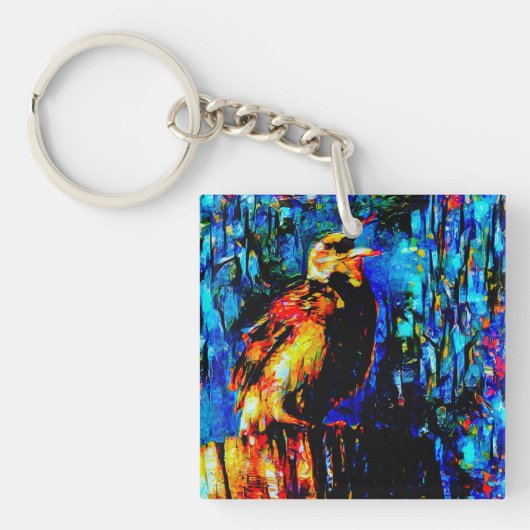 De eenzame vogel 2 sleutelhanger (voorkant)