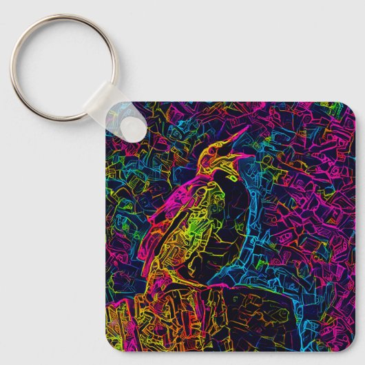 De eenzame vogel 3 sleutelhanger (Voorkant)