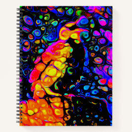 De eenzame vogel 4: vloeibare kunststijl notitieboek