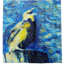De eenzame vogel van Gogh stijl
