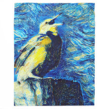 De eenzame vogel van Gogh stijl