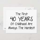 De eerste 40 jaar kindertijd briefkaart (Voorkant / Achterkant)