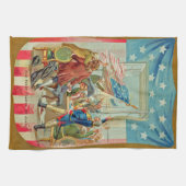 De eerste 4 juli keukenhanddoek (Horizontaal)