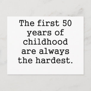 De eerste 50 jaar kindertijd briefkaart