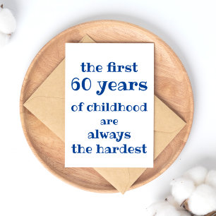 De eerste 60 jaar van de kindertijd zijn het zwaar briefkaart