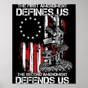 De Eerste Amendement Definieert EenAmerikaanse Vla Poster