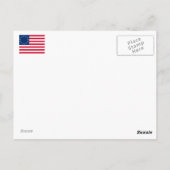 De eerste Amerikaanse vlag Briefkaart (Achterkant)