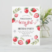 De eerste bessen-smakelijke verjaardag van Little  Kaart (Staand voorkant)