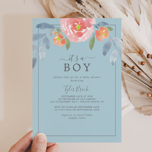 De eerste bloem is een Baby shower Invitati Kaart