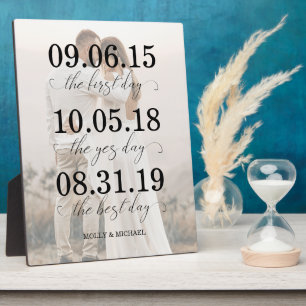 De eerste dag, de Ja Dag, de Beste Dag Foto Fotoplaat