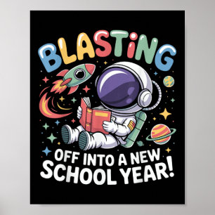 De eerste dag terug naar school, in een nieuwe S Poster