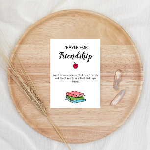 De eerste dag van de schoolgebed feestdagenkaart