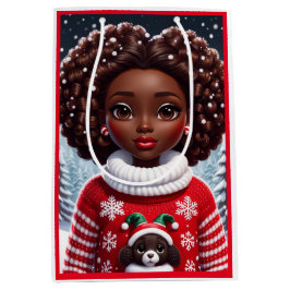 De eerste dag van Kerstmis" Cadeauzak Medium Cadeauzakje