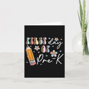 De eerste dag van Pre-K Back to School leraar Boho Kaart