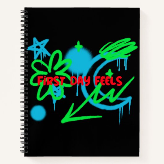 De eerste dag voelt als het begin van de school notitieboek (Voorkant)