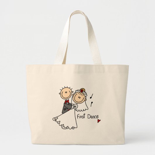 De eerste danszak van de nieuwe man en vrouw grote tote bag (Voorkant)