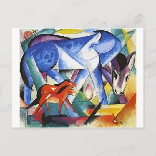 De eerste dieren van Franz Marc Briefkaart (Voorkant)