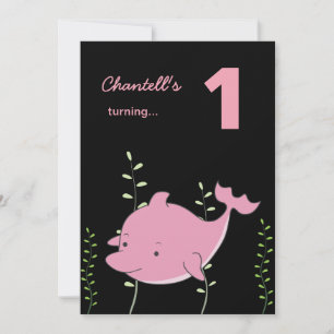 De eerste dolfijn onder het Zee 'Birthday' Kaart