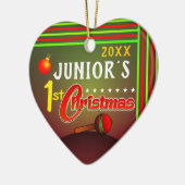 De eerste eerste eerste kerstdag van de baby keramisch ornament (Links)